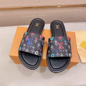 ルイヴィトン サンダル モノグラム ブラック カラフル ロゴ shoes137