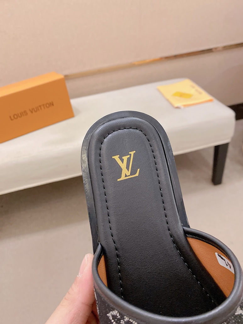 ルイヴィトン サンダル モノグラム ブラック グレー ロゴ shoes140 - 画像 (7)