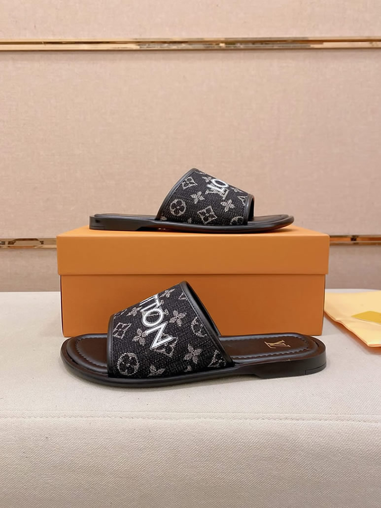 ルイヴィトン サンダル モノグラム ブラック グレー ロゴ shoes140 - 画像 (8)