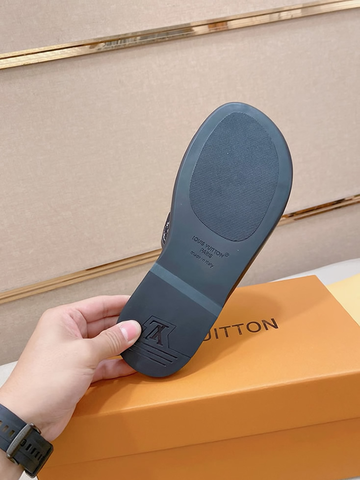 ルイヴィトン サンダル モノグラム ブラック グレー ロゴ shoes140 - 画像 (9)