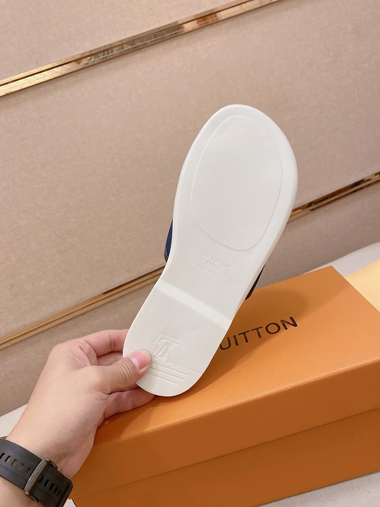 ルイヴィトン サンダル モノグラム デニム ブルー クロスストラップ shoes141 - 画像 (9)