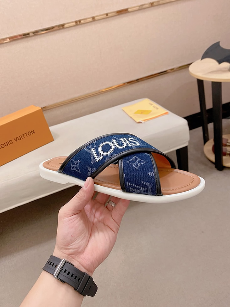 ルイヴィトン サンダル モノグラム デニム ネイビー クロスストラップ shoes142 - 画像 (5)