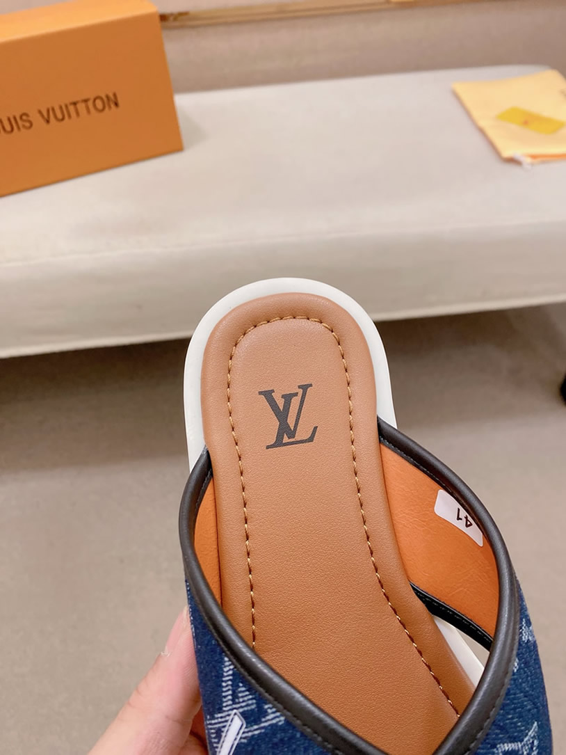 ルイヴィトン サンダル モノグラム デニム ネイビー クロスストラップ shoes142 - 画像 (7)
