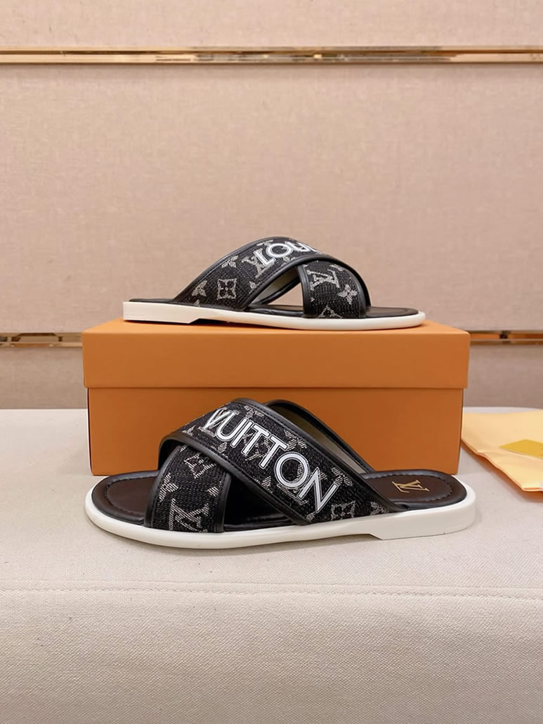 ルイヴィトン サンダル モノグラム ブラック ホワイト クロスストラップ shoes143 - 画像 (8)