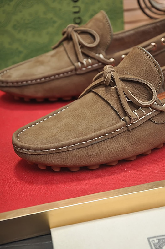 グッチ ローファー スエード レザー ブラウン ダブルG shoes144 - 画像 (8)