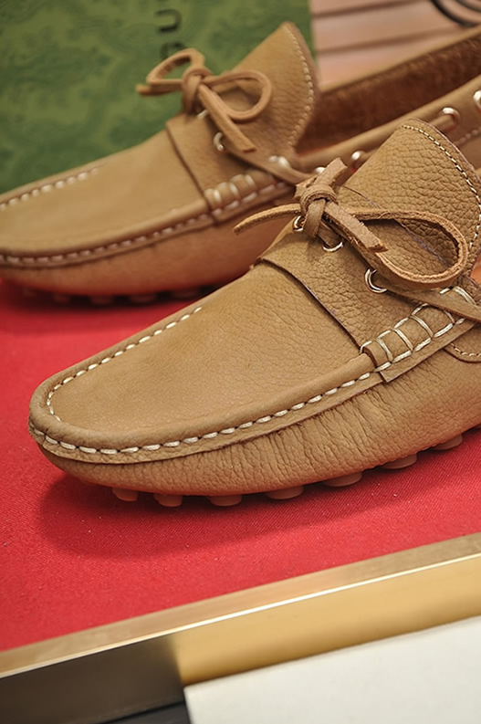 グッチ ローファー スエード レザー キャメル ダブルG shoes146 - 画像 (8)