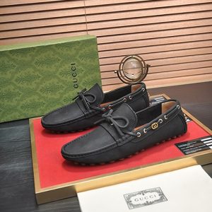 グッチ ローファー レザー ブラック ダブルG shoes147