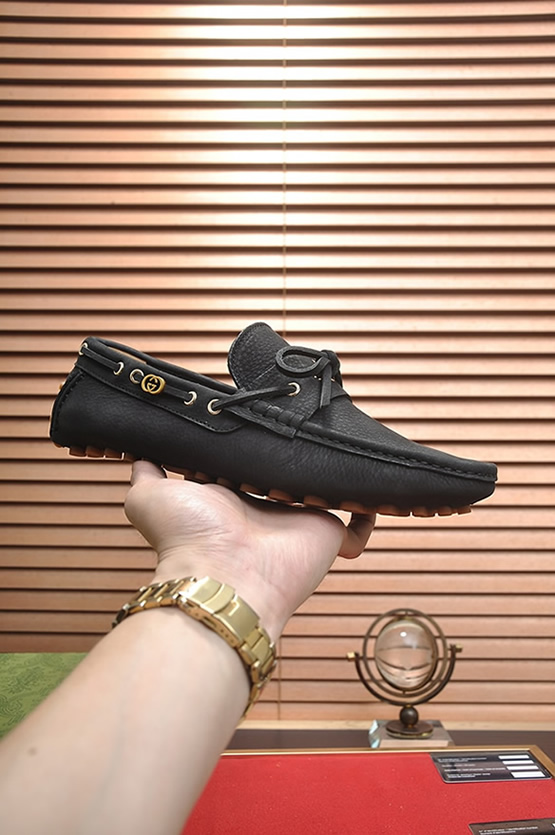 グッチ ローファー レザー ブラック ダブルG shoes147 - 画像 (4)