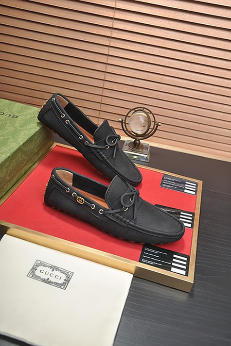 グッチ ローファー レザー ブラック ダブルG shoes147 - 画像 (6)