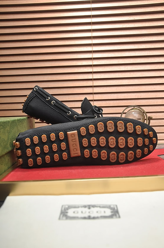 グッチ ローファー レザー ブラック ダブルG shoes147 - 画像 (7)
