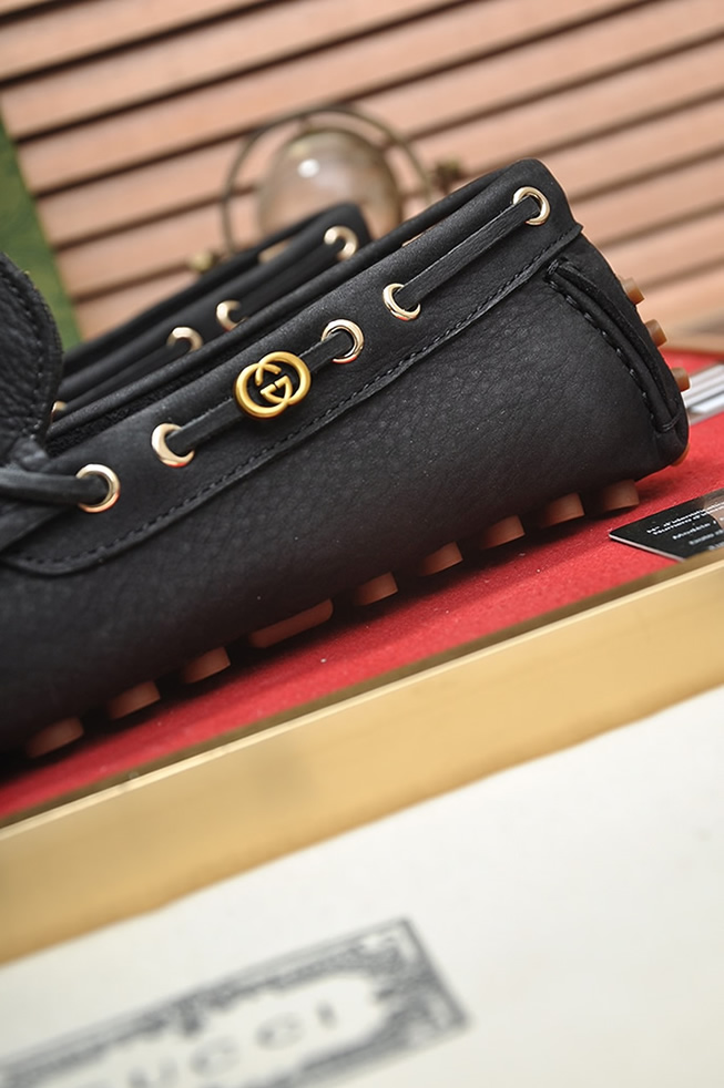 グッチ ローファー レザー ブラック ダブルG shoes147 - 画像 (9)