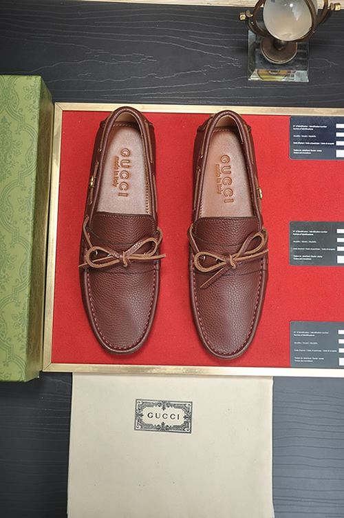 グッチ ローファー レザー ブラウン ダブルG shoes148 - 画像 (2)