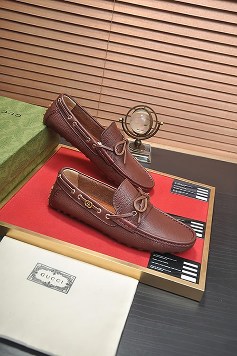 グッチ ローファー レザー ブラウン ダブルG shoes148 - 画像 (6)