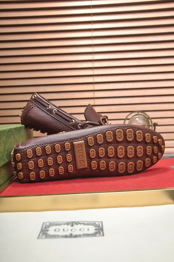 グッチ ローファー レザー ブラウン ダブルG shoes148 - 画像 (7)
