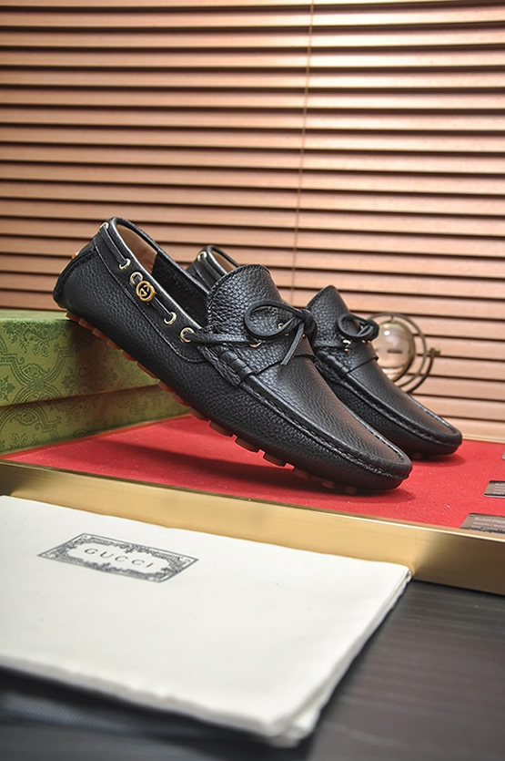 グッチ ローファー レザー ブラック ダブルG shoes149 - 画像 (3)