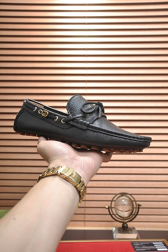 グッチ ローファー レザー ブラック ダブルG shoes149 - 画像 (4)