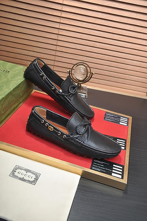 グッチ ローファー レザー ブラック ダブルG shoes149 - 画像 (6)