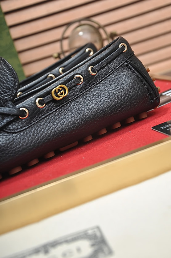 グッチ ローファー レザー ブラック ダブルG shoes149 - 画像 (9)