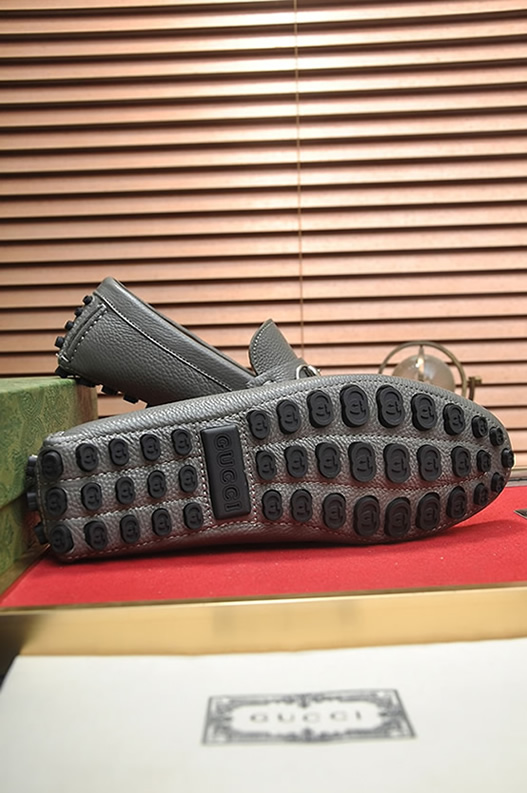 グッチ ローファー レザー グレー ホースビット shoes150 - 画像 (7)