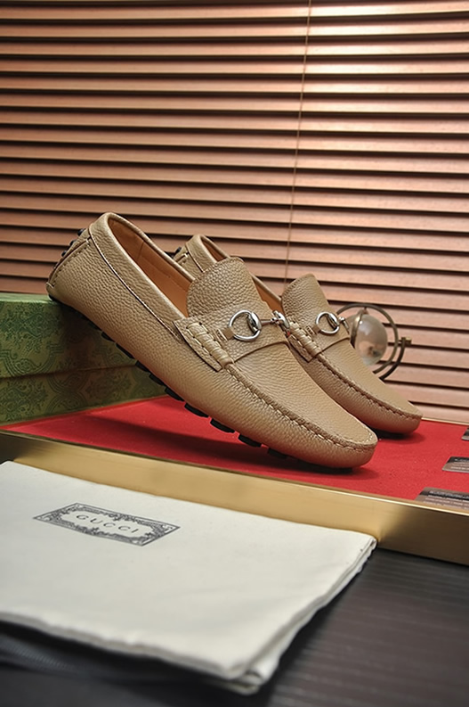 グッチ ローファー レザー ベージュ ホースビット shoes151 - 画像 (2)