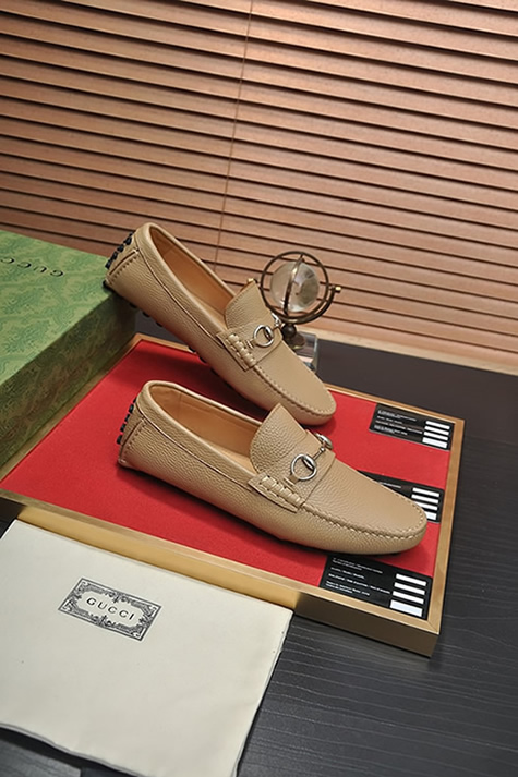 グッチ ローファー レザー ベージュ ホースビット shoes151 - 画像 (5)