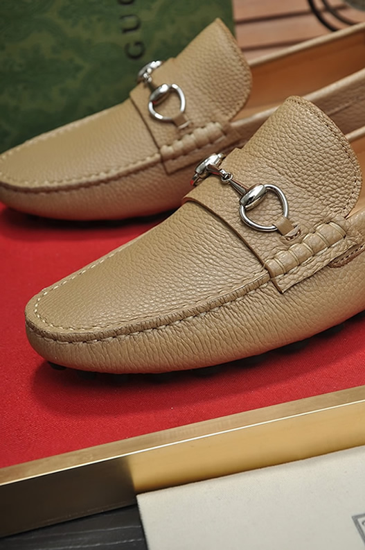 グッチ ローファー レザー ベージュ ホースビット shoes151 - 画像 (7)