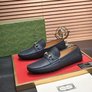 グッチ ローファー レザー ネイビー ホースビット shoes152