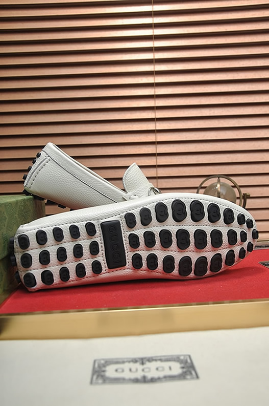 グッチ ローファー レザー ホワイト ホースビット shoes153 - 画像 (7)