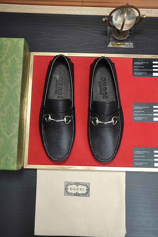 グッチ ローファー レザー ブラック ホースビット shoes154 - 画像 (2)
