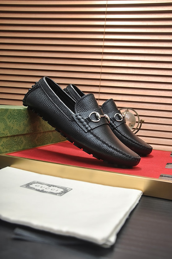グッチ ローファー レザー ブラック ホースビット shoes154 - 画像 (3)