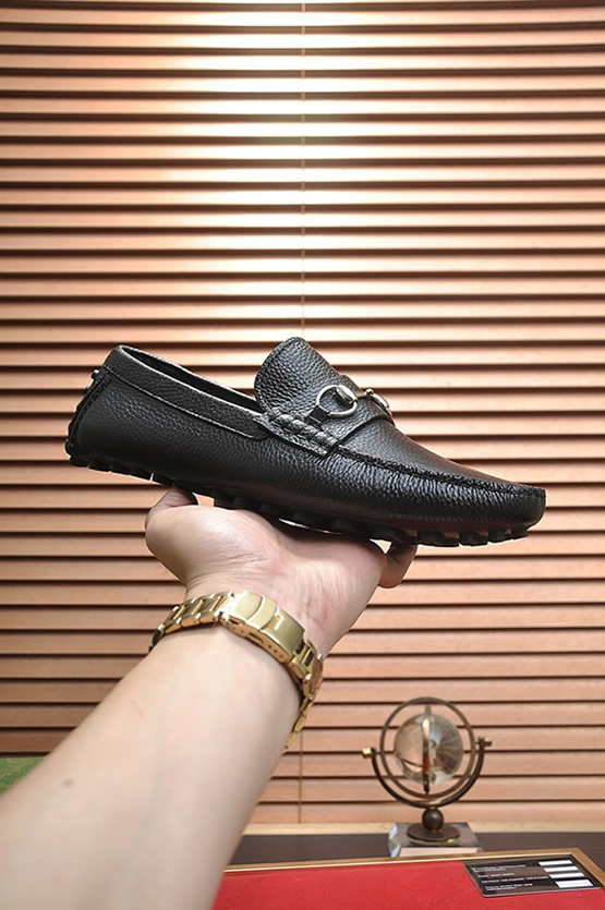 グッチ ローファー レザー ブラック ホースビット shoes154 - 画像 (4)