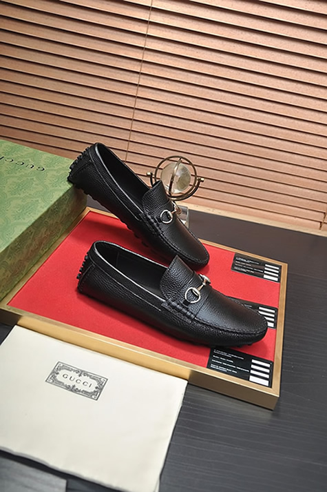 グッチ ローファー レザー ブラック ホースビット shoes154 - 画像 (6)