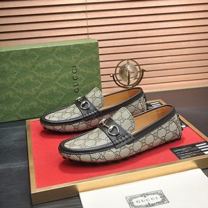 グッチ ローファー GGスプリーム キャンバス ブラウン shoes158