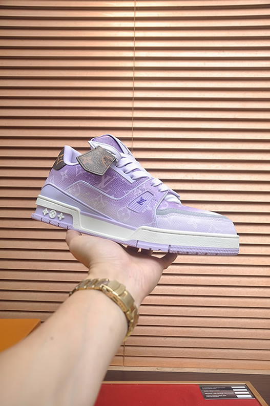 ルイヴィトン LVトレイナー ライン スニーカー モノグラム パープル shoes161 - 画像 (2)