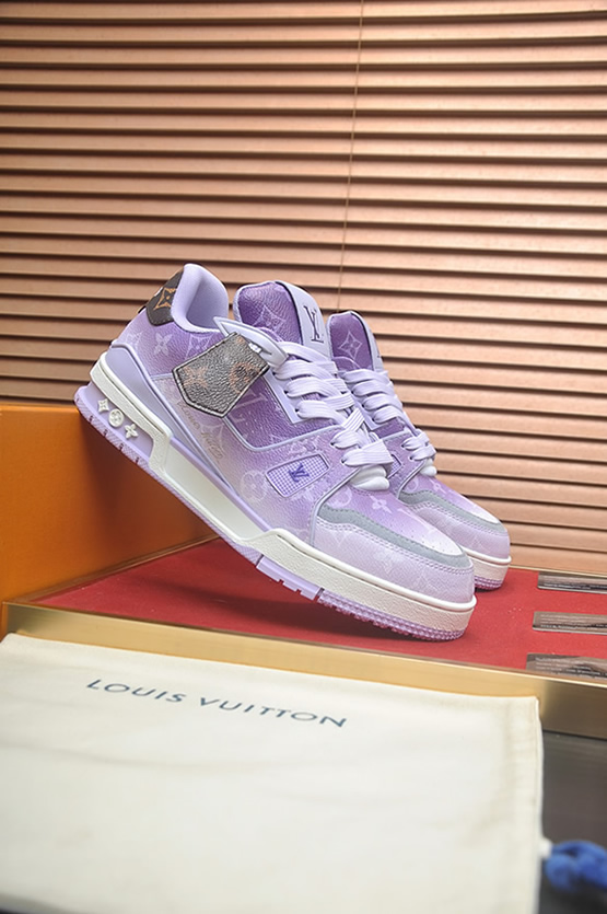 ルイヴィトン LVトレイナー ライン スニーカー モノグラム パープル shoes161 - 画像 (4)