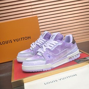 ルイヴィトン LVトレイナー ライン スニーカー モノグラム パープル shoes161
