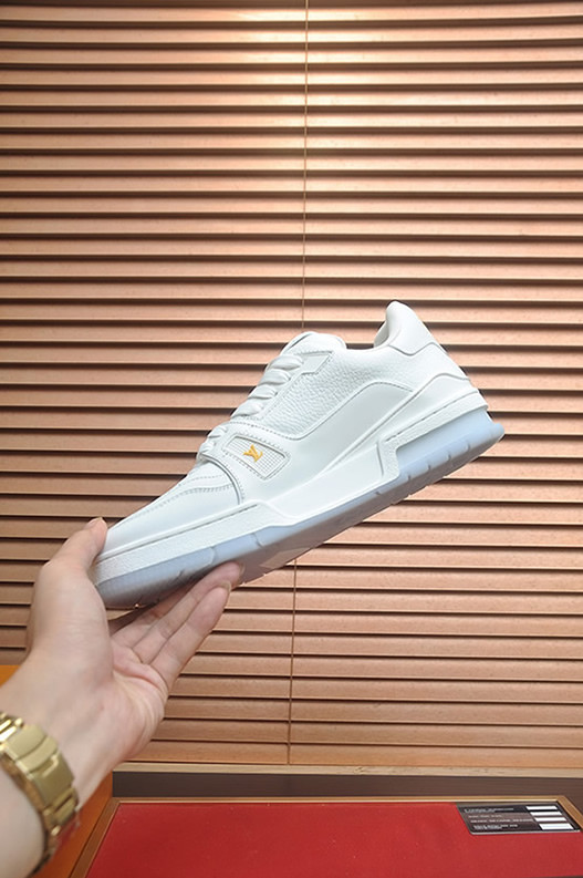ルイヴィトン LVトレイナー ライン スニーカー ホワイト フラワー shoes162 - 画像 (5)