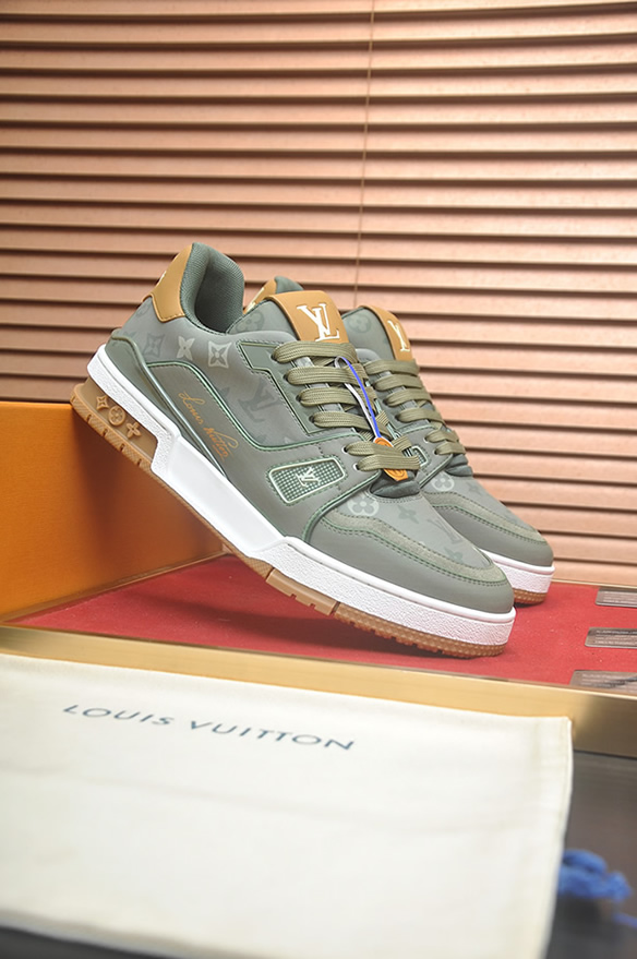 ルイヴィトン LVトレイナー ライン スニーカー モノグラム カーキ shoes164 - 画像 (4)