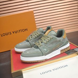 ルイヴィトン LVトレイナー ライン スニーカー モノグラム カーキ shoes164