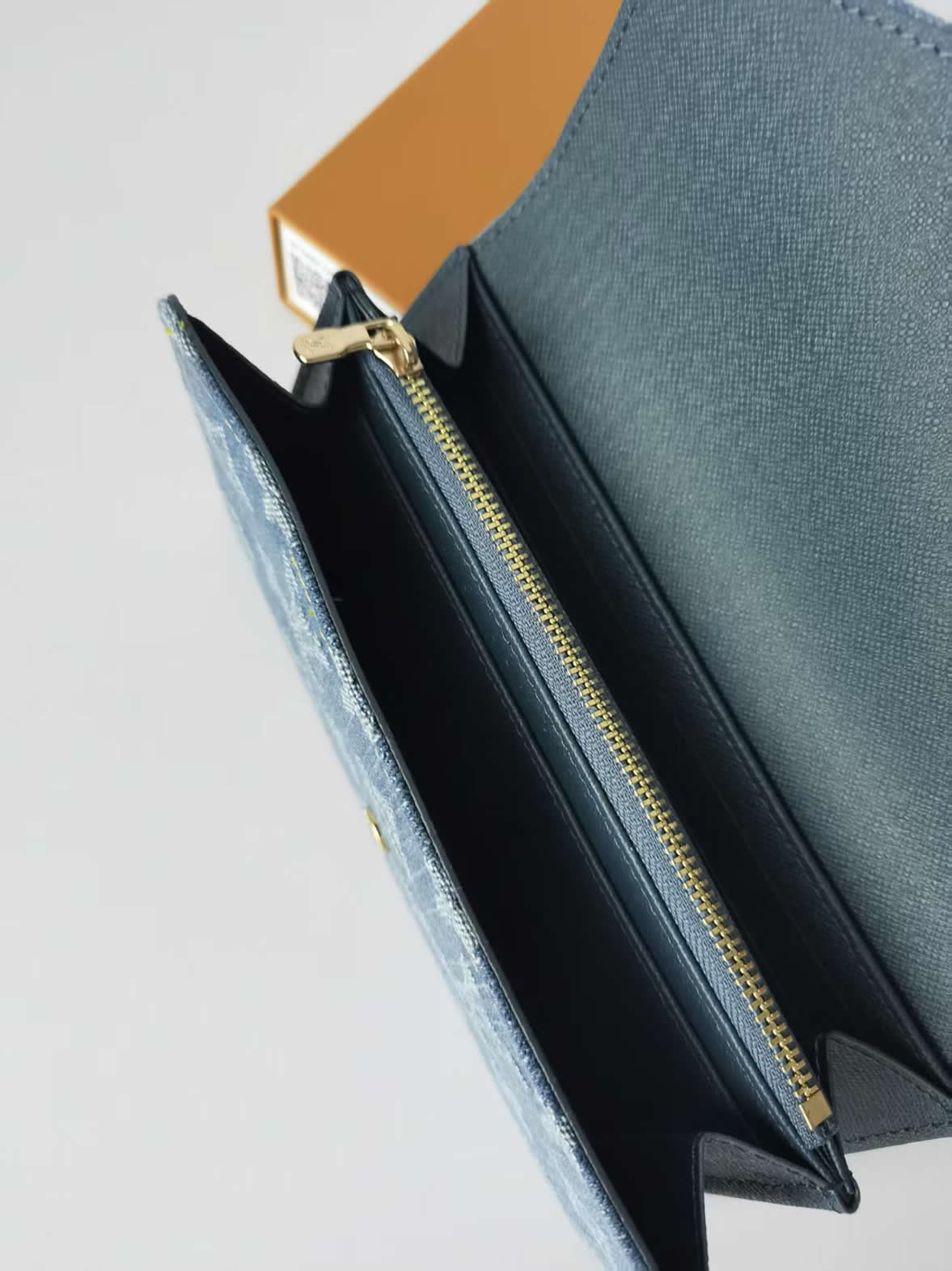 ルイヴィトン ポルトフォイユ サラ モノグラム ジャカード デニム ブルー M81183 - 画像 (8)