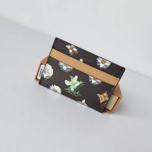 ルイヴィトン ポルト カルト ダブル モノグラム タイラー フラワー ブラウン M27551