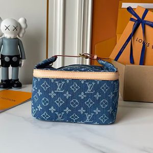 ルイヴィトン ニース ミニ モノグラム デニム ブルー M27945