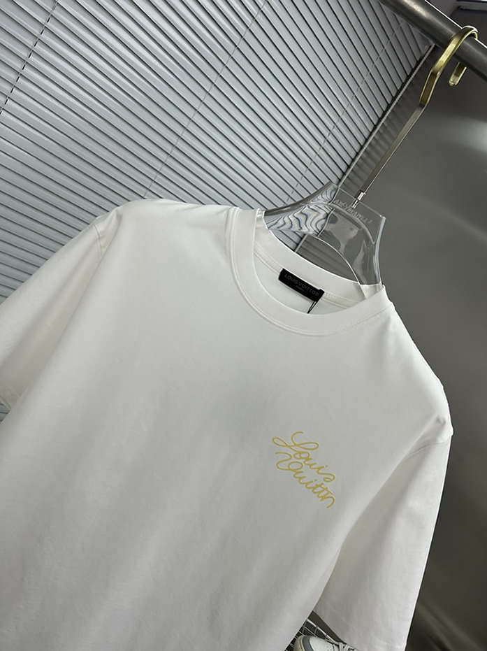 ルイ・ヴィトン フローラル モノグラム プリント Tシャツ ホワイト FS022 - 画像 (2)