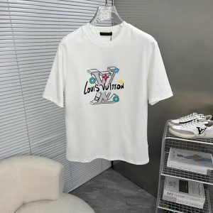 ルイ・ヴィトン 3D モノグラム プリント Tシャツ ホワイト FS027