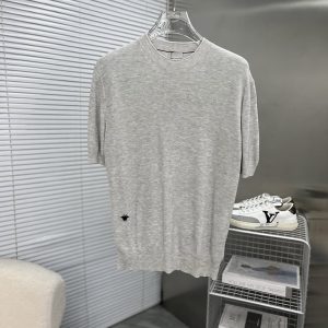ディオール ビーエンブロイダリー ショートスリーブ ニット グレー FS030