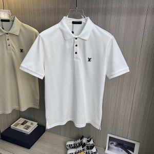 ルイ・ヴィトン クラシック エンブロイダリー ポロシャツ ホワイト FS040