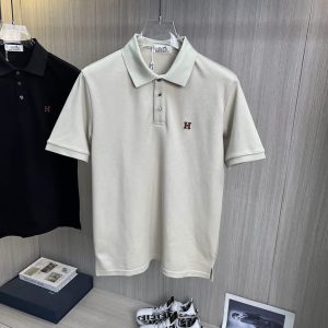 エルメス H エンブロイダリー ポロシャツ ベージュ FS041