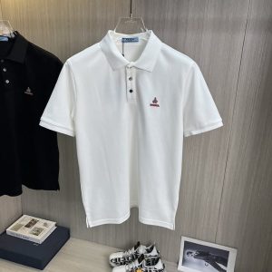 プラダ ロゴ エンブロイダリー ポロシャツ ホワイト FS042