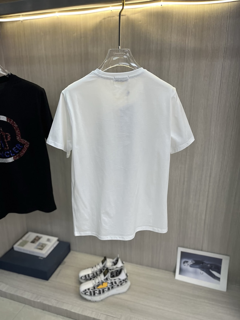 ルイ・ヴィトン ラインストーン ピンロゴ Tシャツ ホワイト FS055 - 画像 (2)