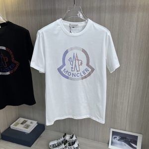 モンクレール ラインストーン ビッグロゴ Tシャツ ホワイト FS056